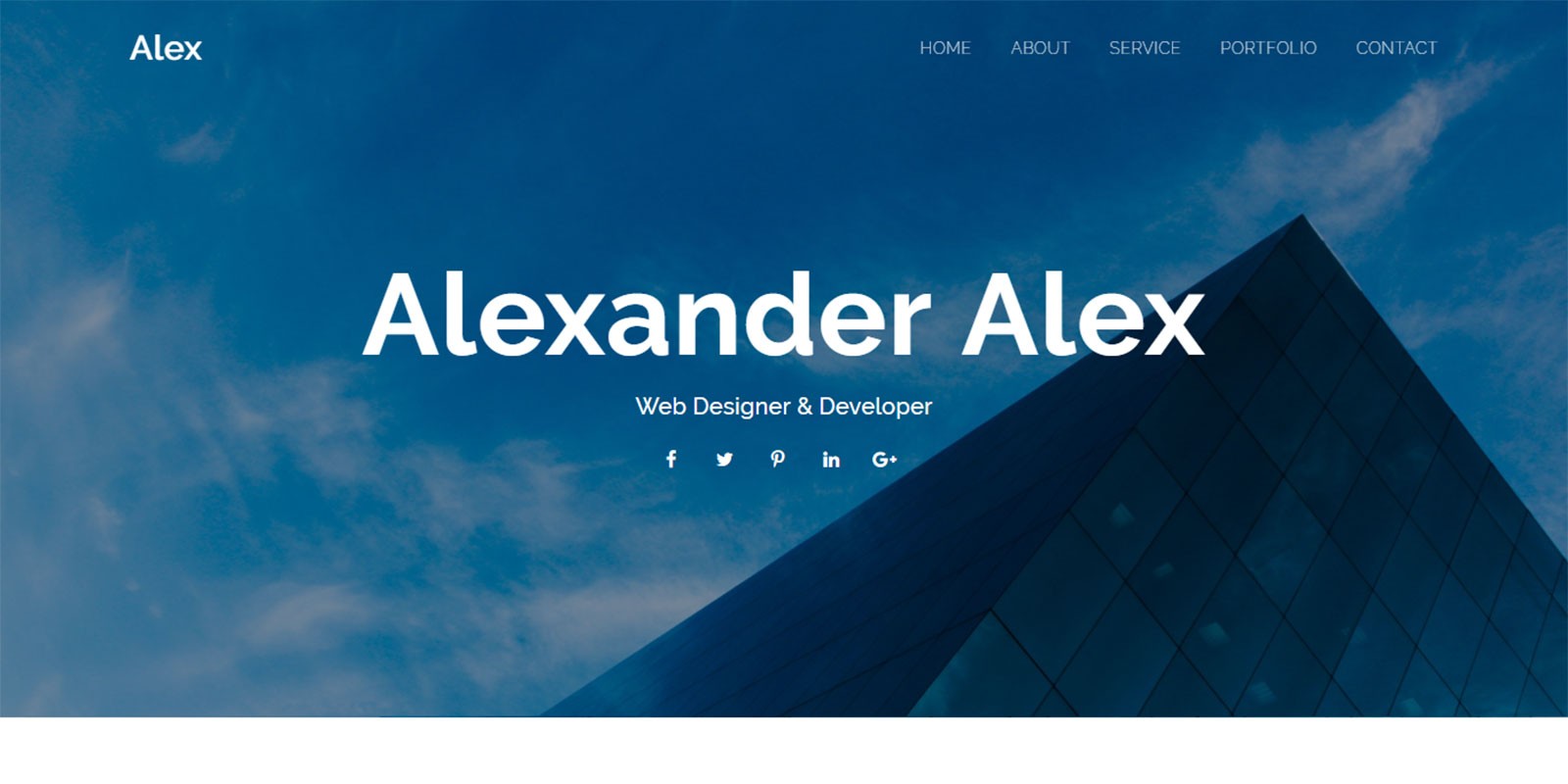 Alex Personal Portfolio Template