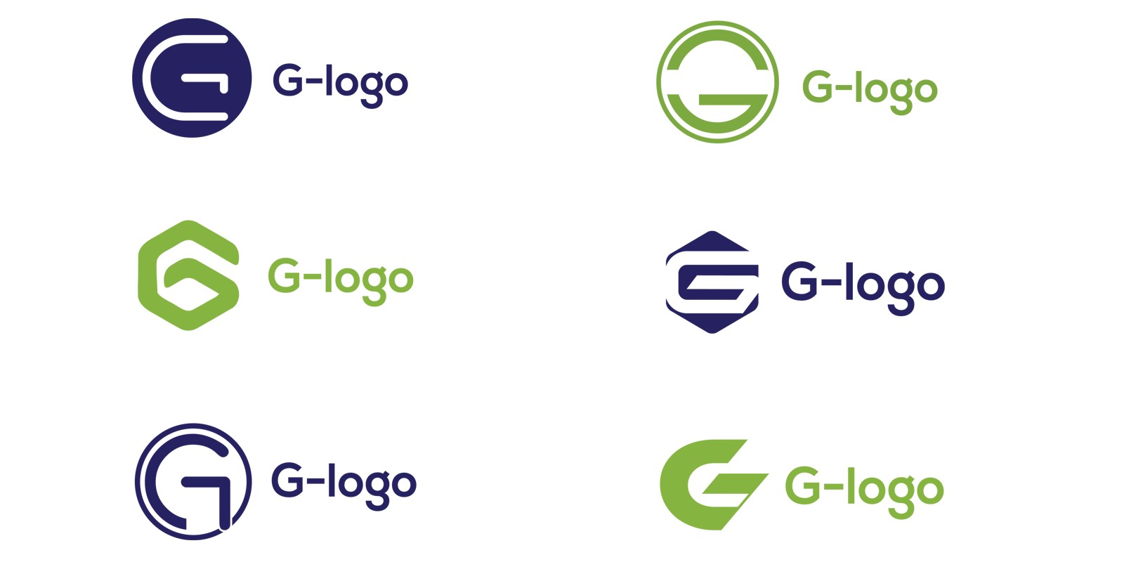 Flat G-Logo Design Inspiration Template
