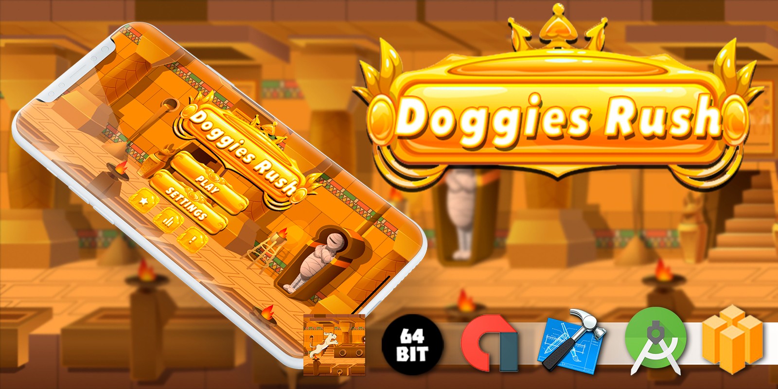 Doggies Rush - Buildbox Template