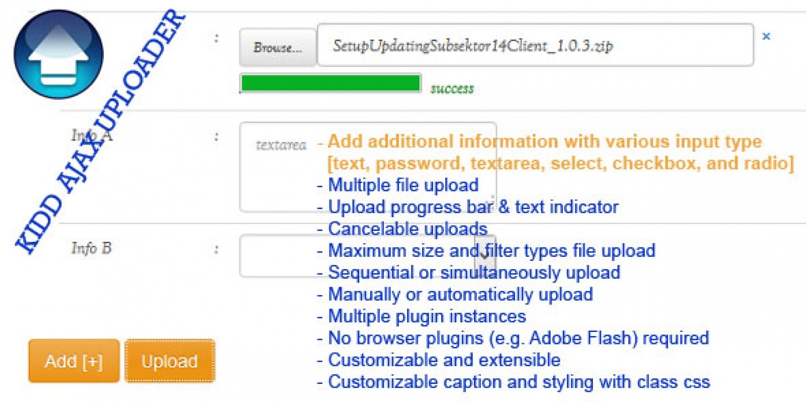Kidd Ajax Uploader jQuery Plugin