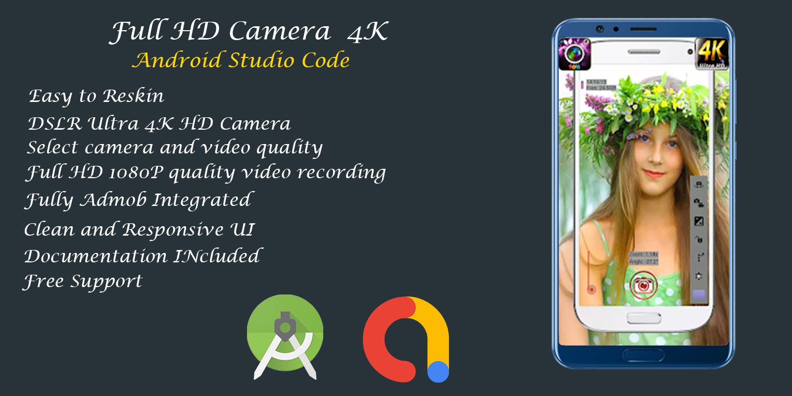 Full HD Camera 4K - Android Studio Code