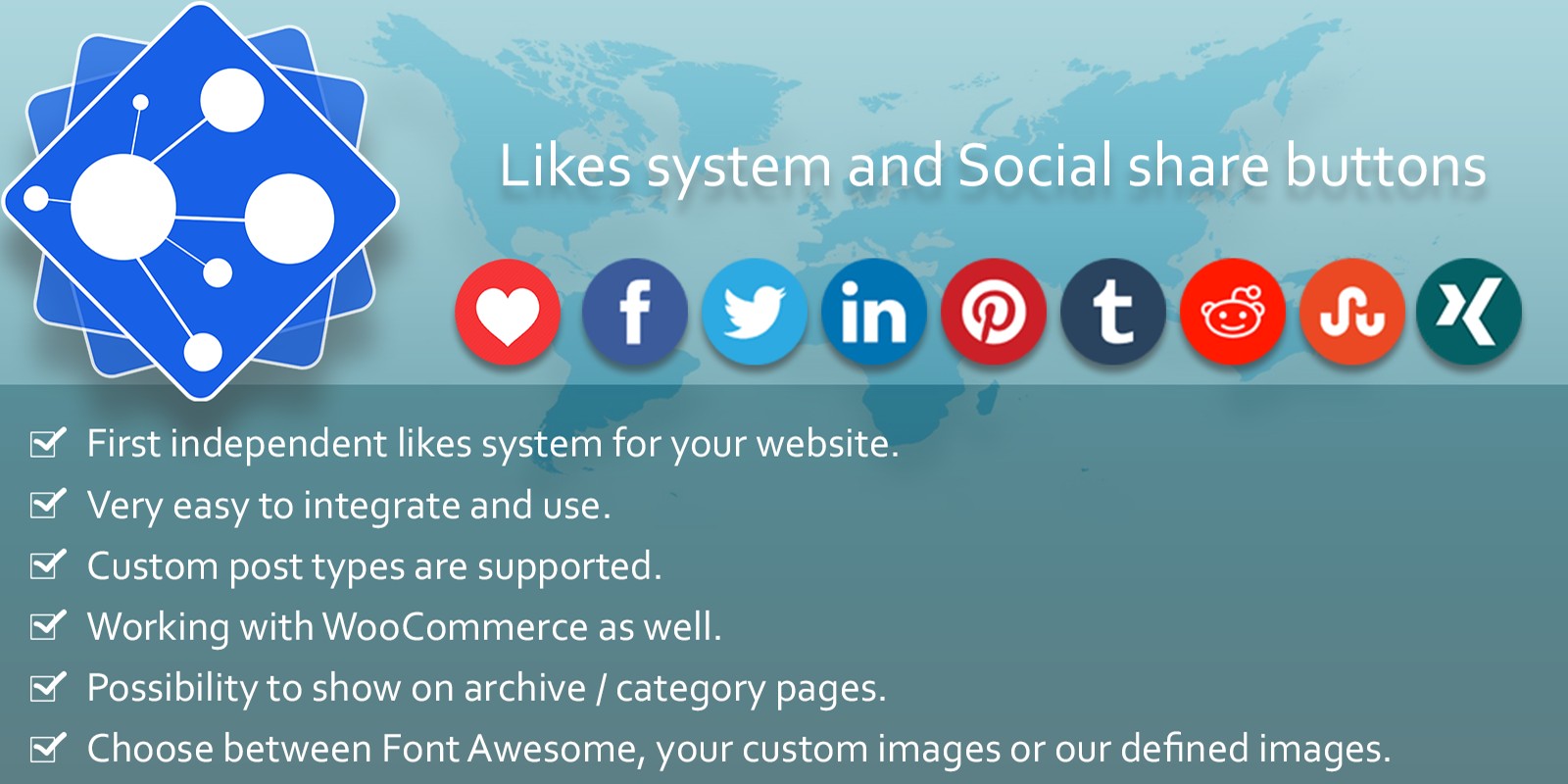 Likes And Share System For WordPress