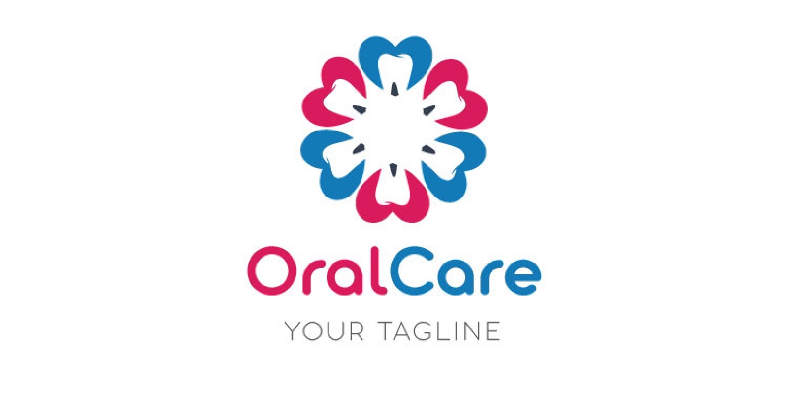 flower shape dentist logo design dentist logo designs
