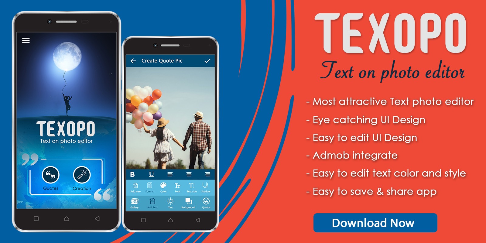 Texopo - text On Photo Quote Creator Android App