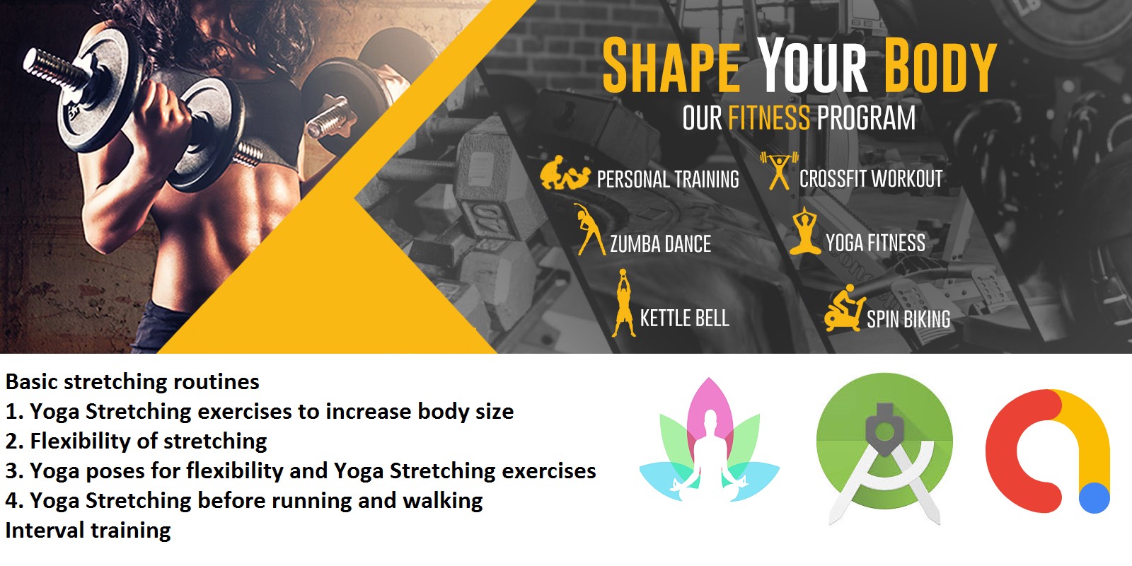 Yoga And Exercise Fitness Android Template