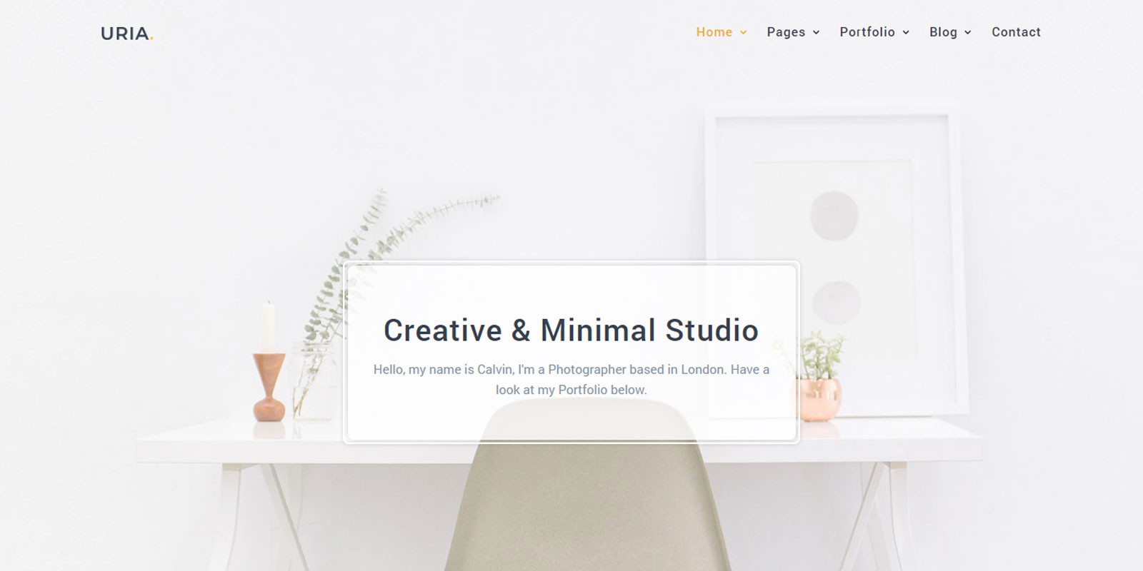 Uria - Minimal Portfolio Template