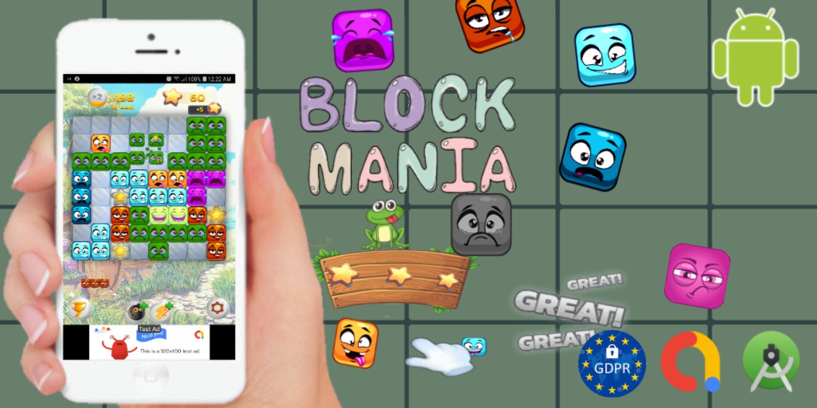 Block Mania - Cordova Android Studio Template