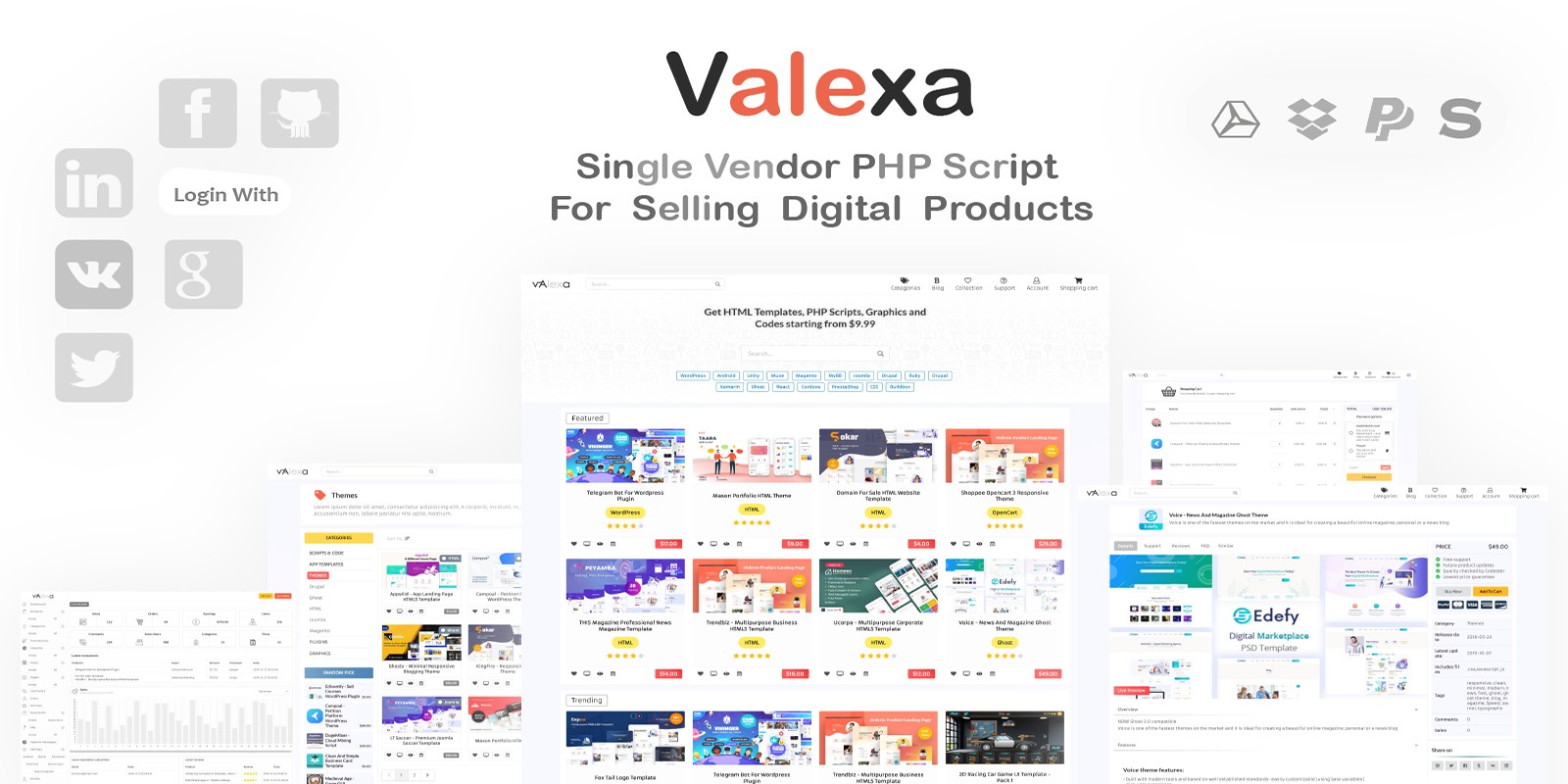 Valexa - Digital Products Store Software