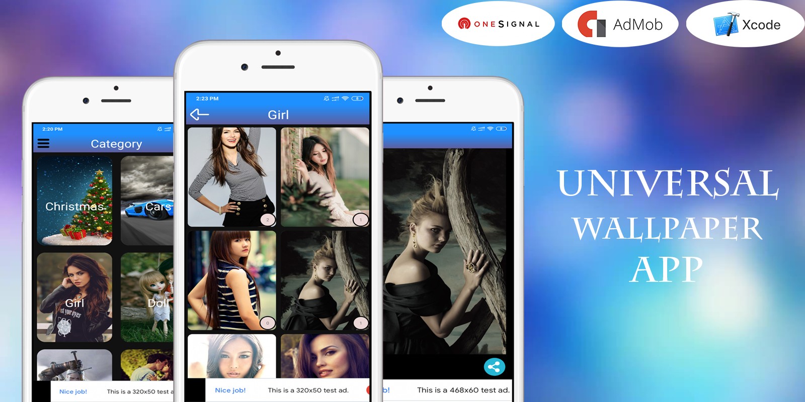 Universal Wallpaper App With Admin Panel - iOS App