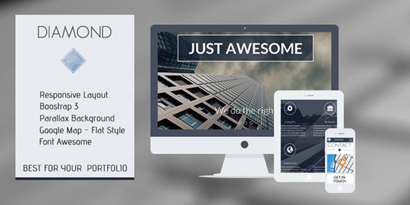 Diamond - OnePage Responsive HTML Template