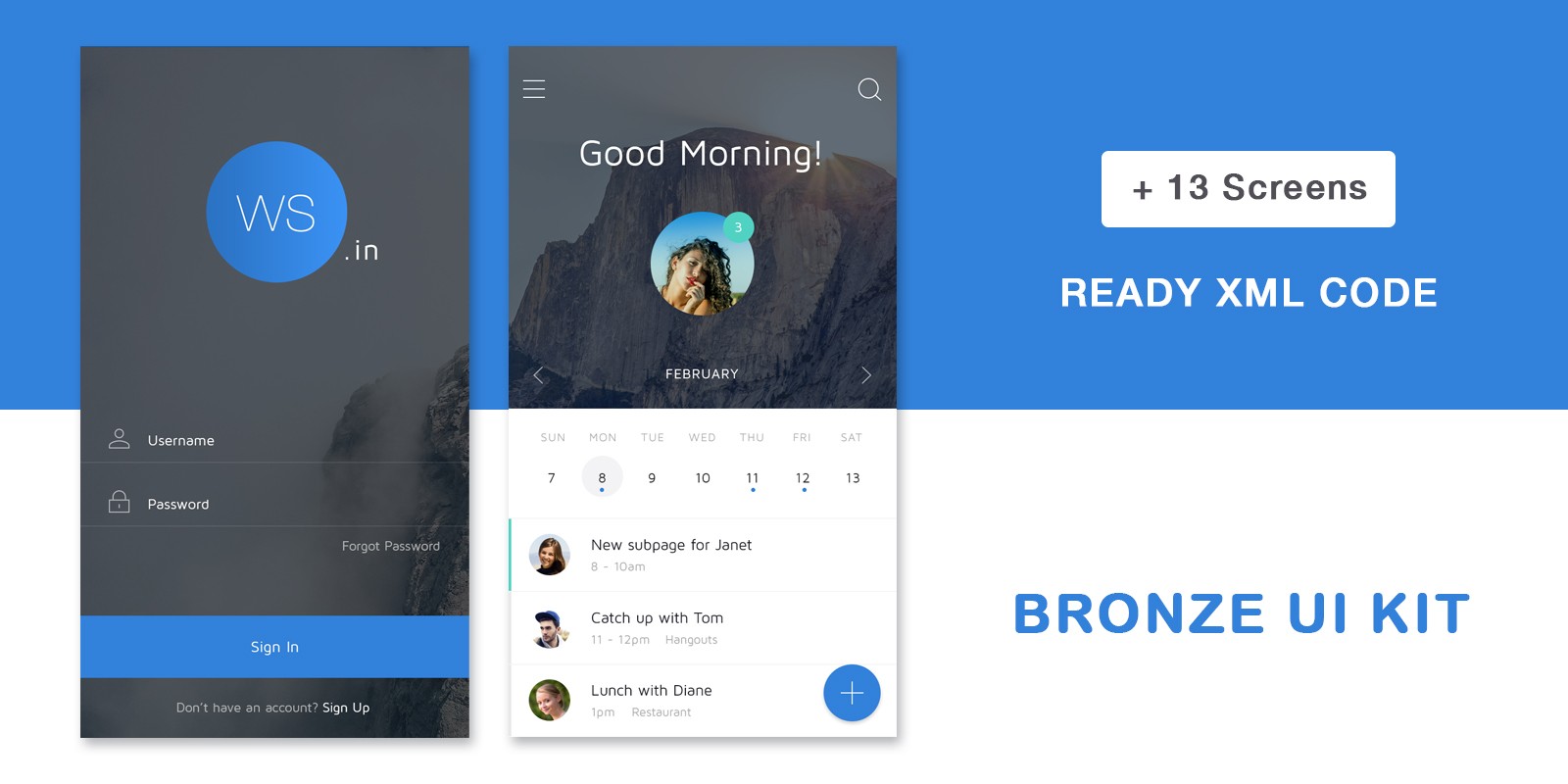 bronze ui kit android studio ui kit android ui