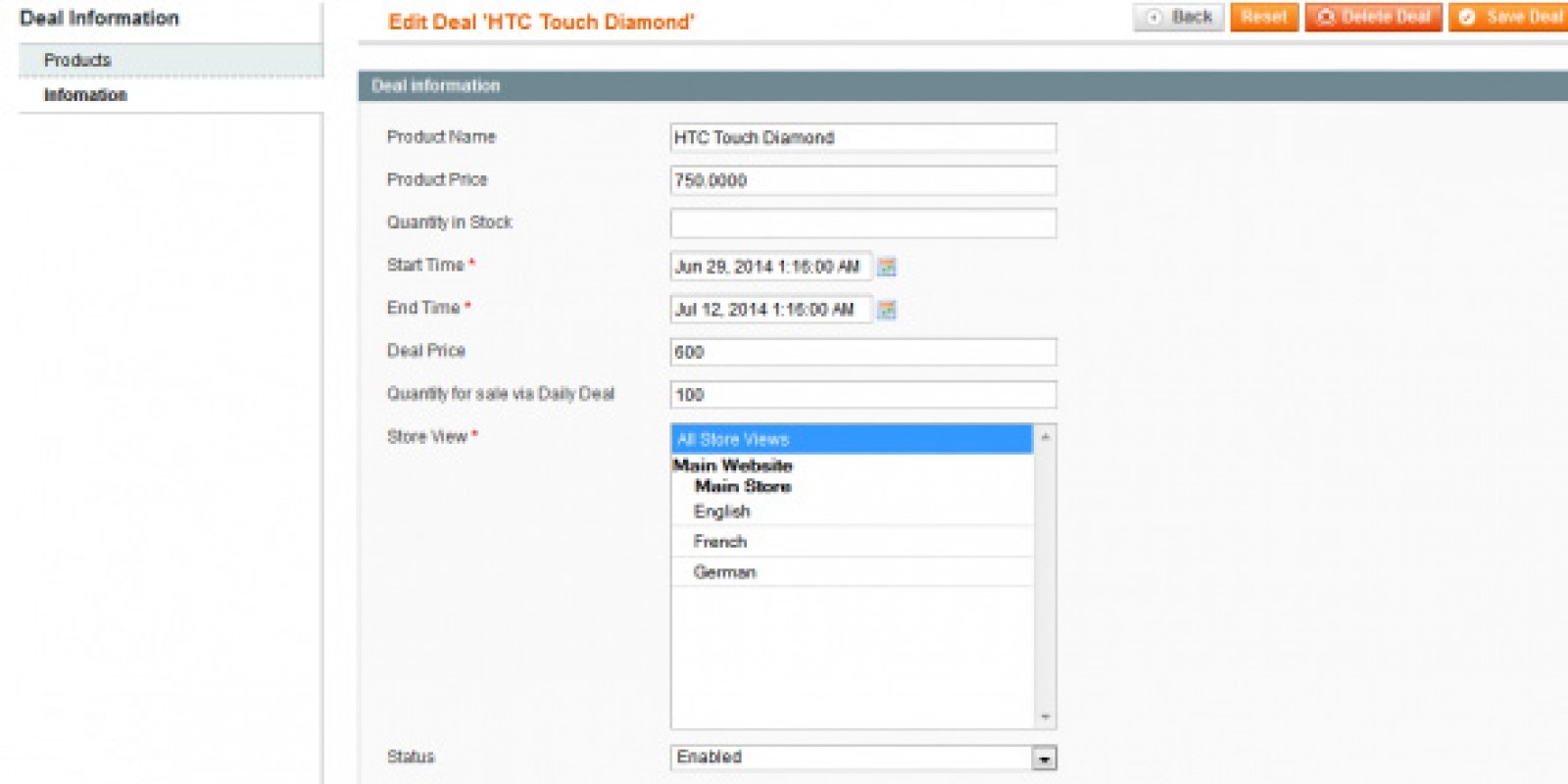 Daily Deals - Magento Extension