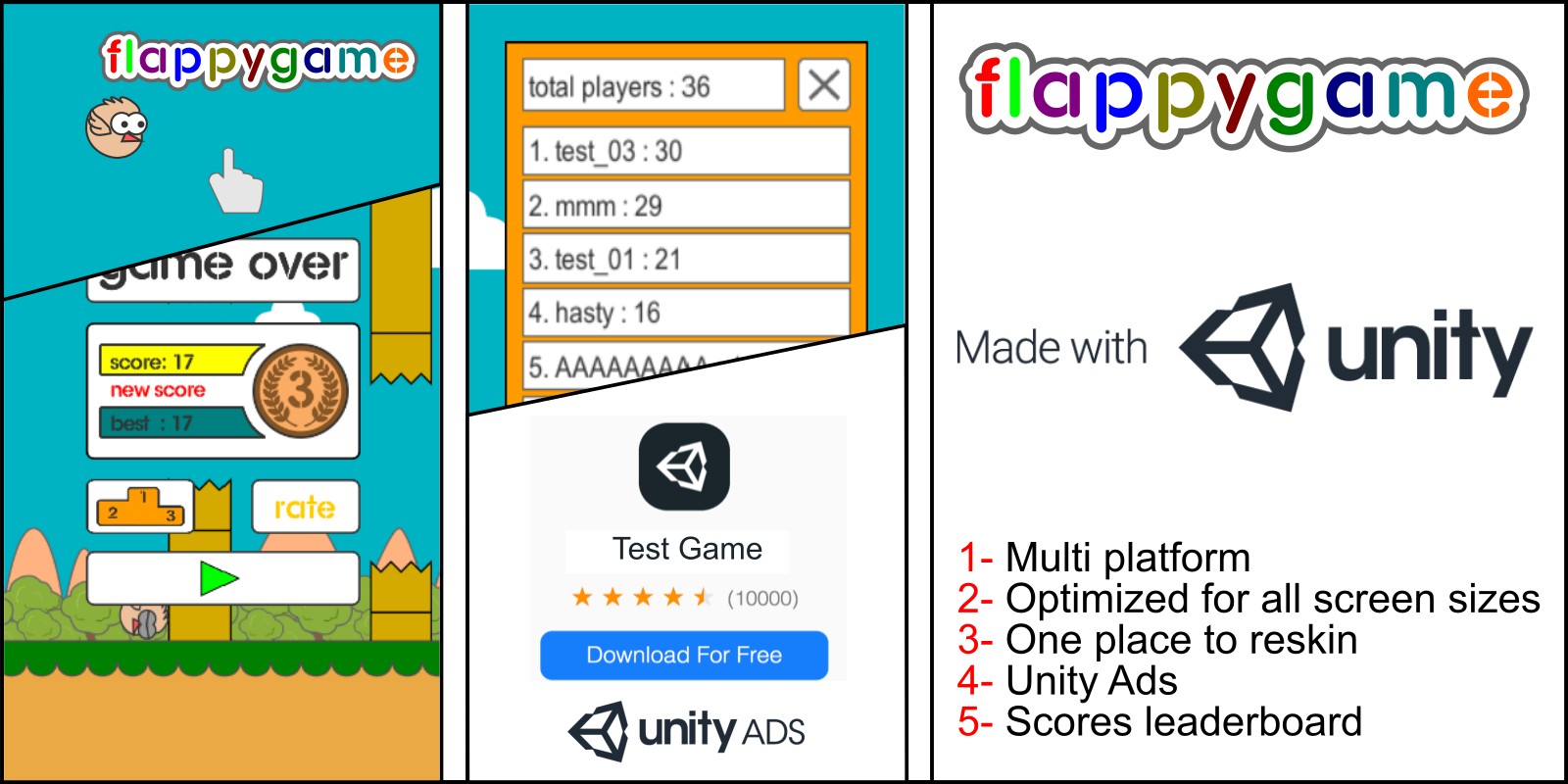 Flappy Game Unity Source Code