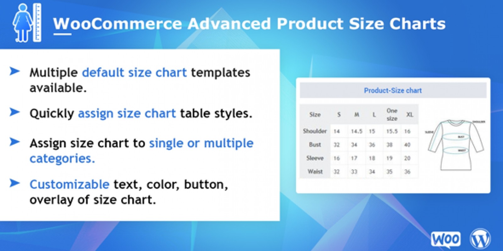 Woocommerce Size Chart