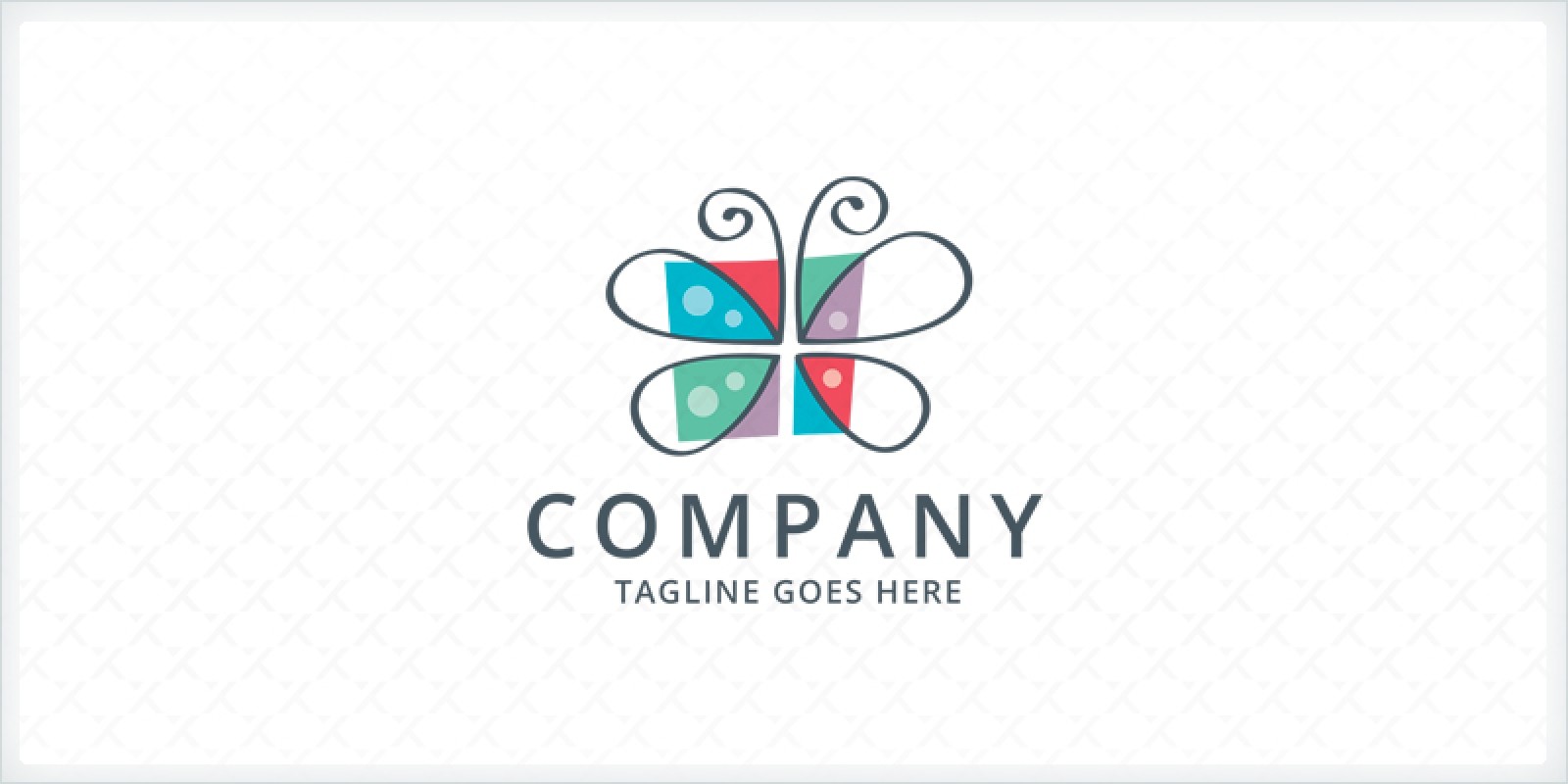 Butterfly Gift Box Logo Template