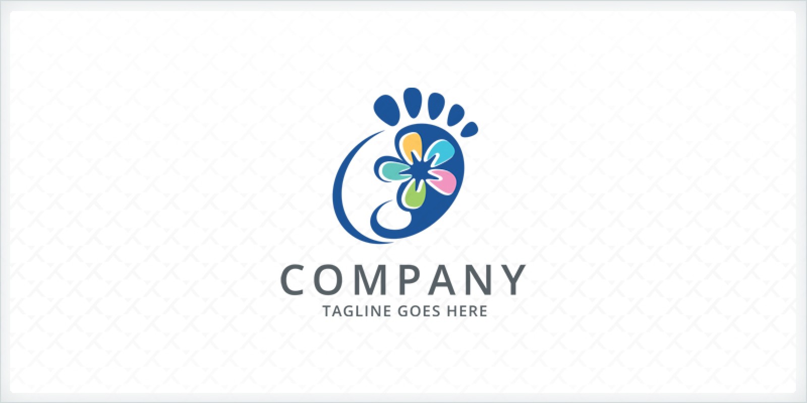 Foot and Flower Logo Template