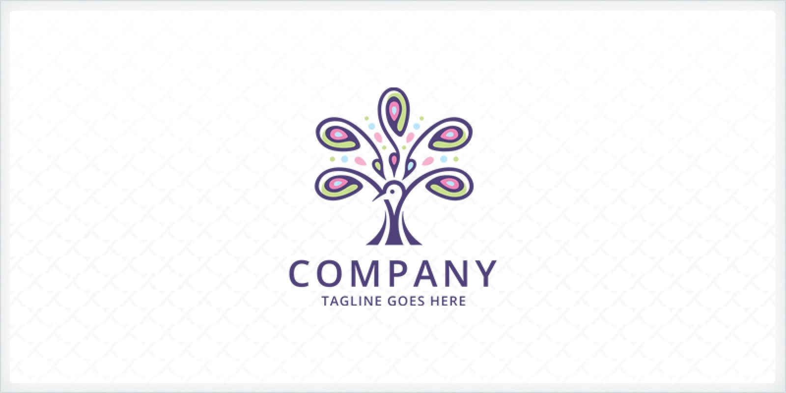 Peacock Tree Logo Template