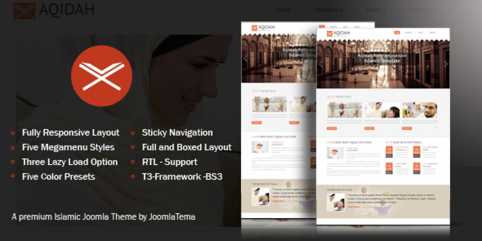Aqidah Responsive Islamic Joomla Template