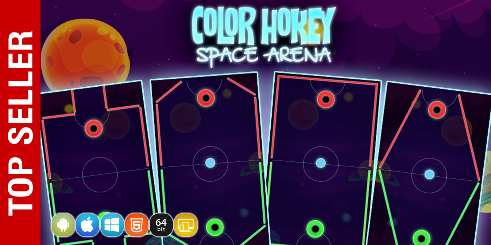 Color Hockey Space Arena - Complete Unity Project