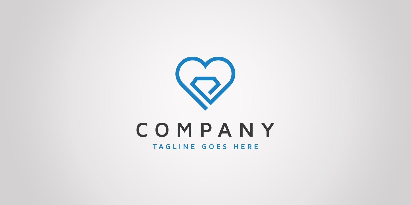 Heart Diamond - Logo Template