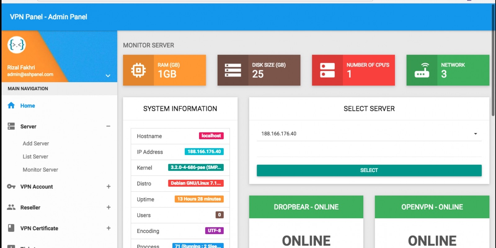 VPN Panel - L2TP And OpenVPN Selling Panel