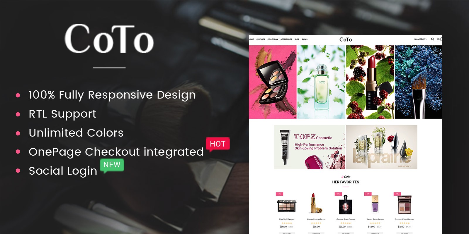 Coto - The Cosmetic OpenCart Theme 