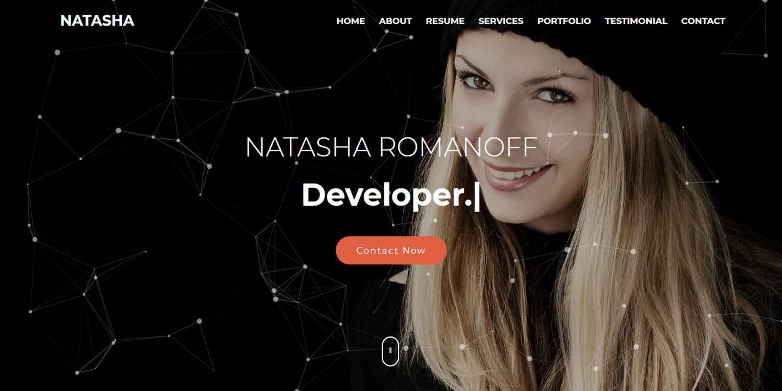 Natasha - One Page Portfolio HTML Template