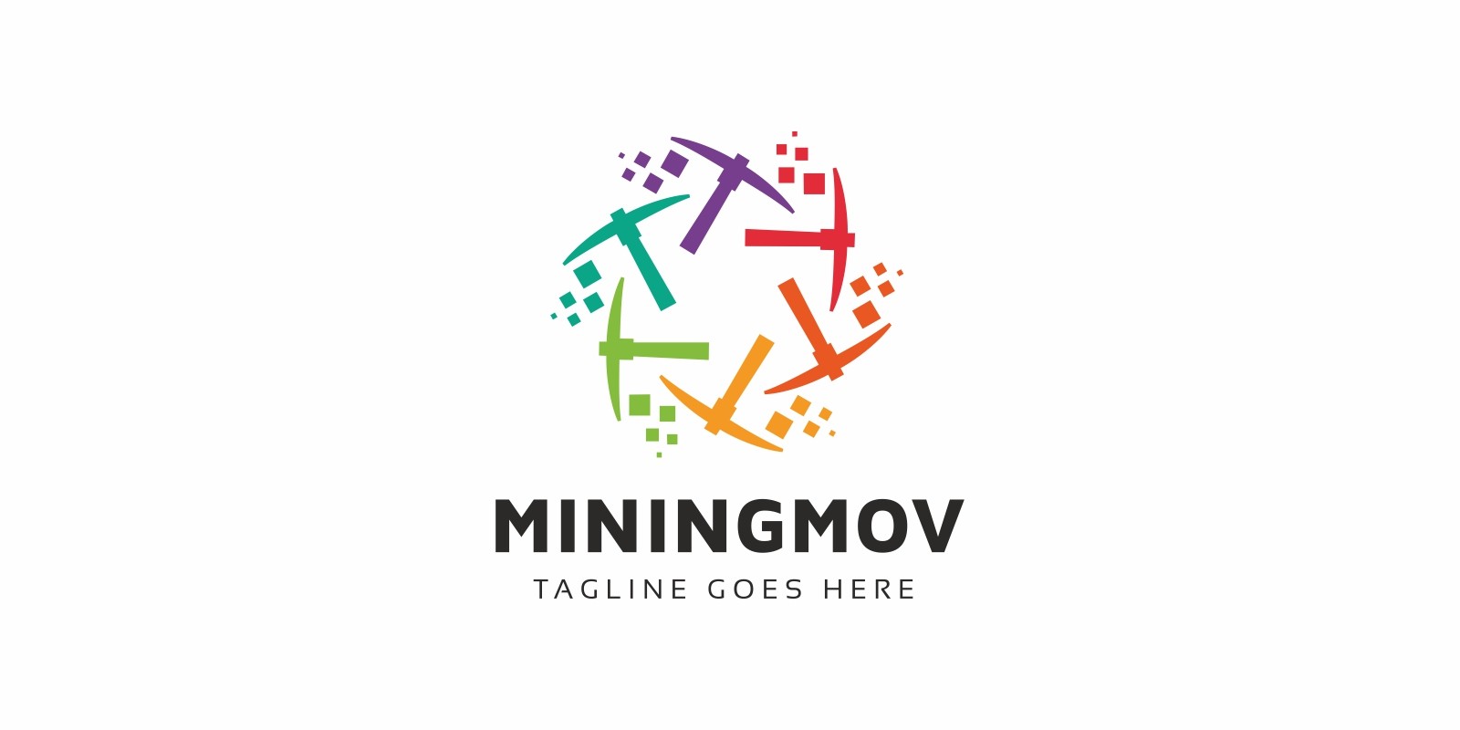Mining Move Bitcoin Logo By Irussu Codester