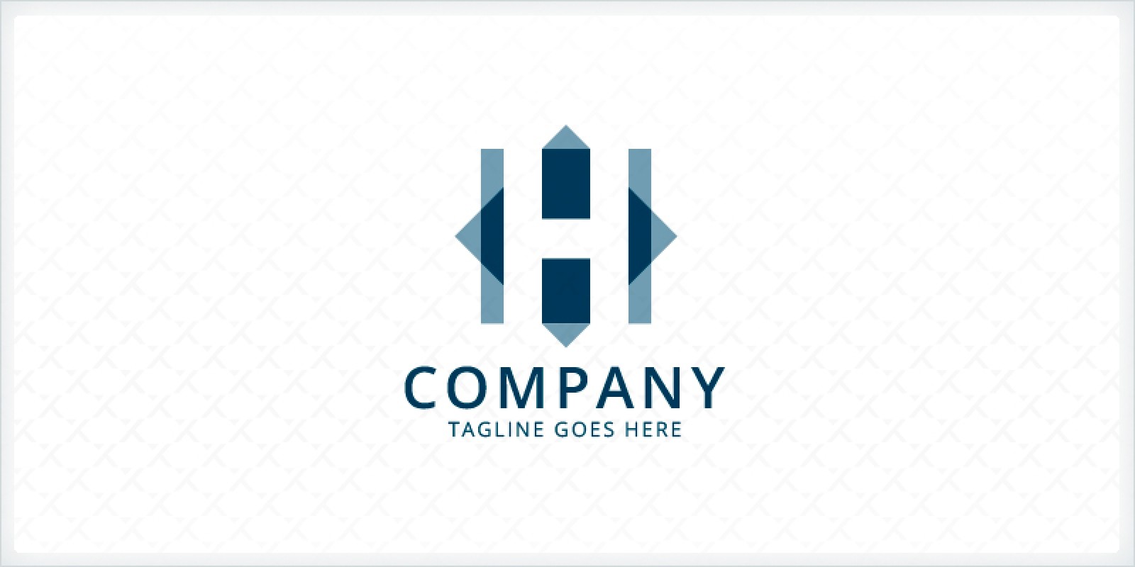 Overlapping Squares - Letter H Logo