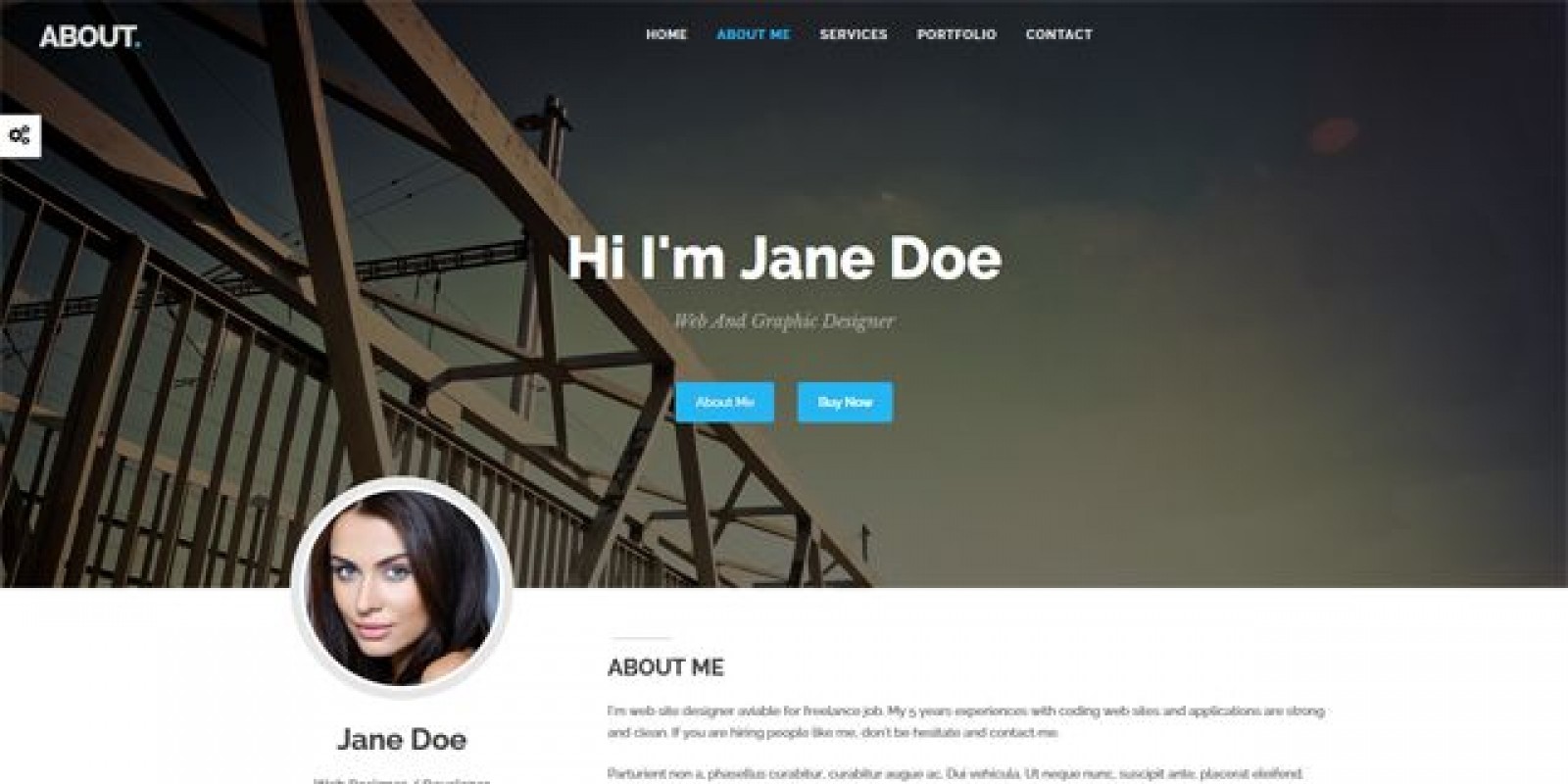 About - HTML Bootstrap Resume Portfolio Theme