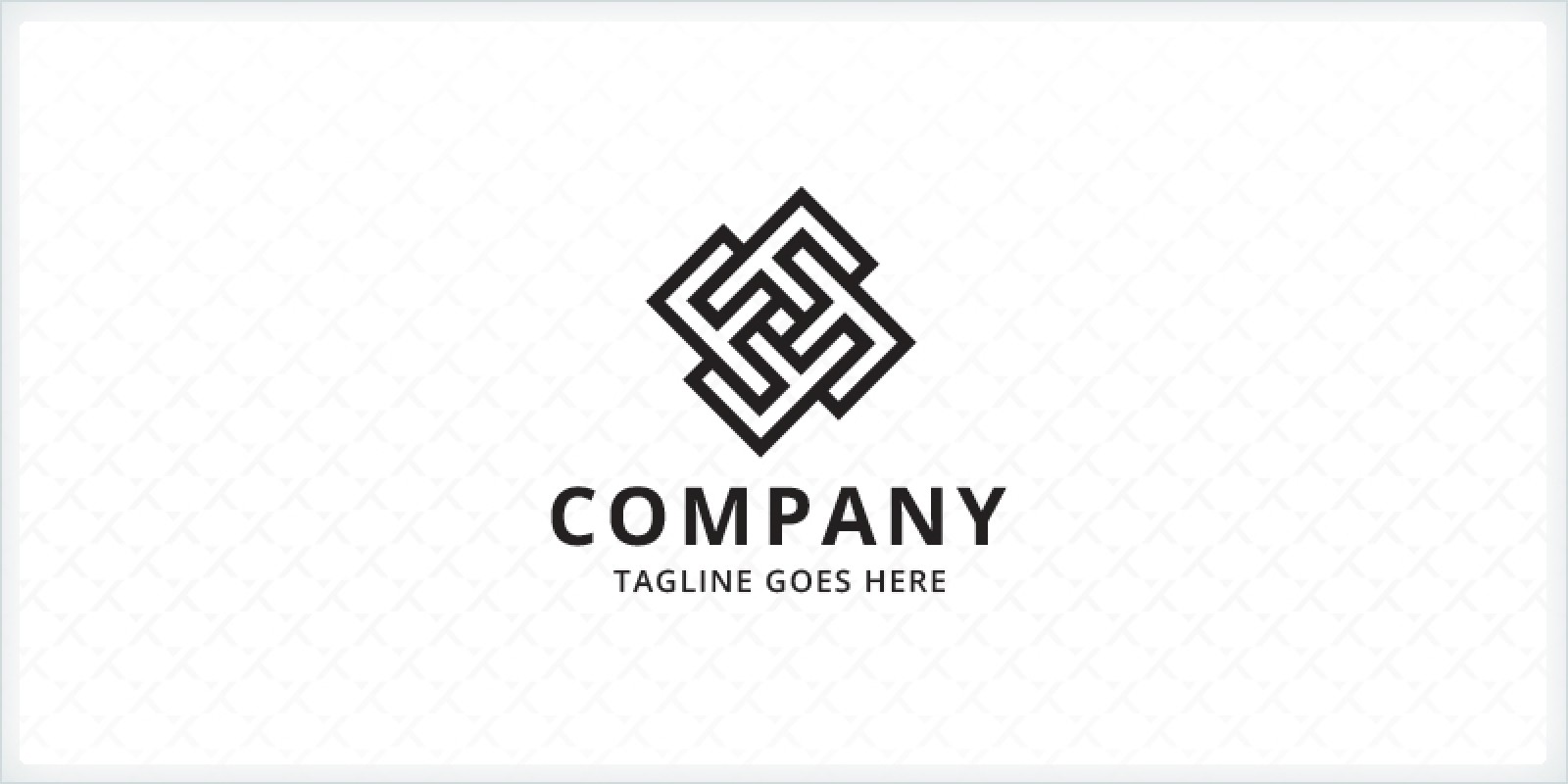 geometric square monogram letter