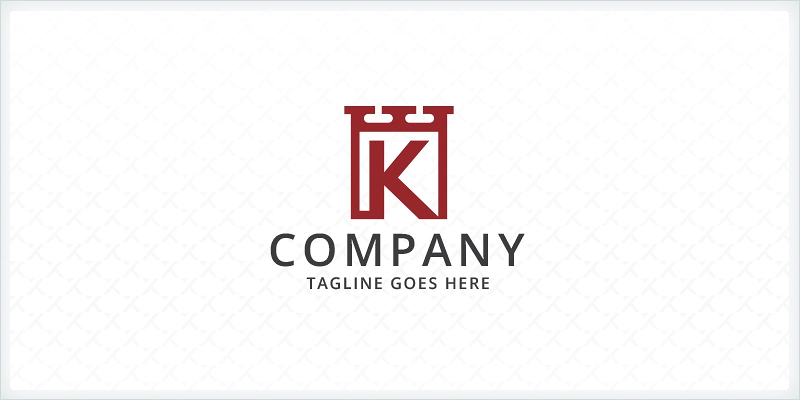 Letter K - Fortress Logo