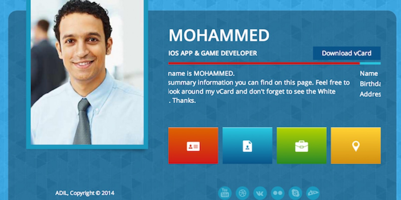 MC Resume - Responsive Resume HTML Template