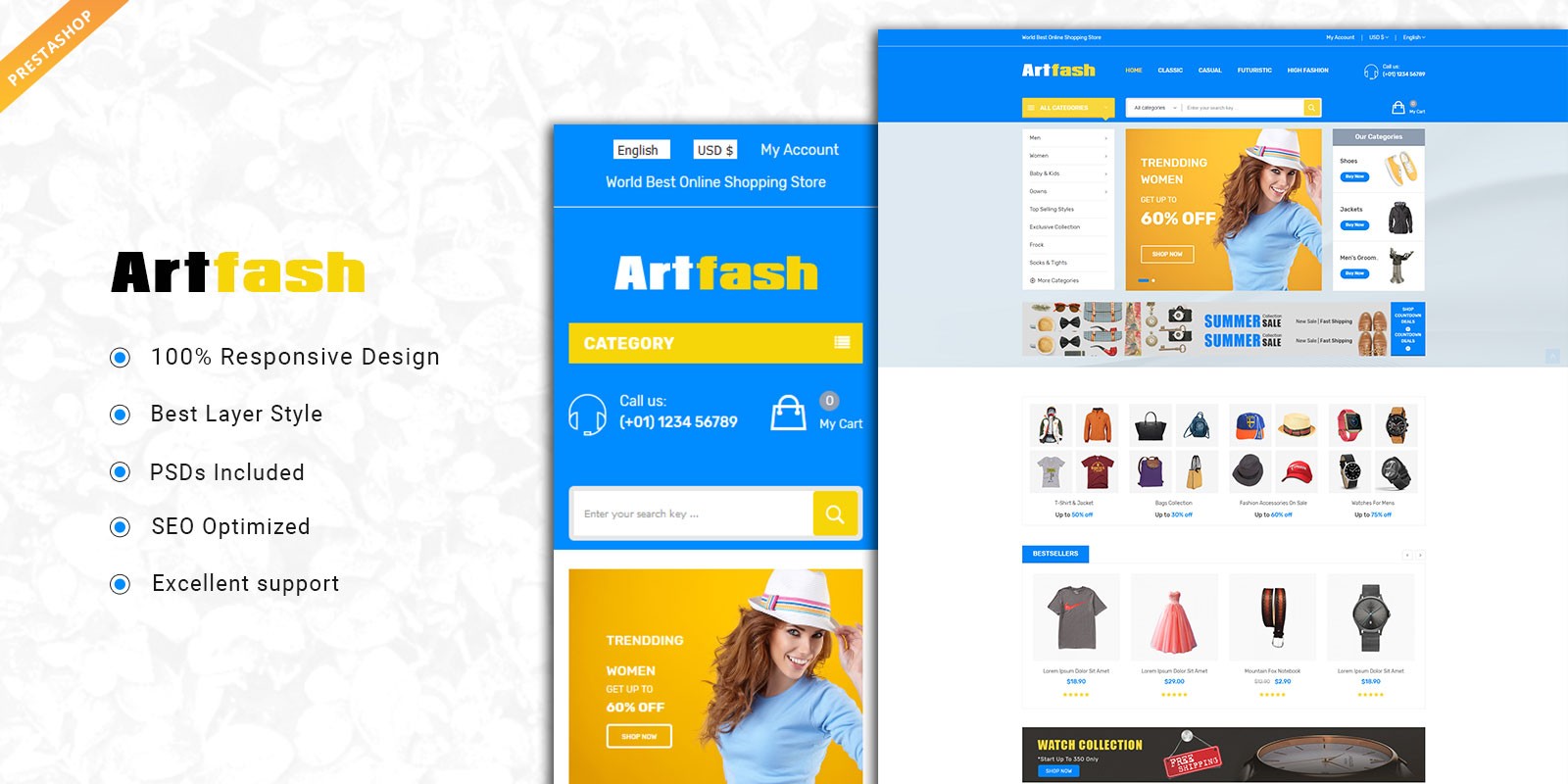 Artfash - Responsive multipurpose PrestaShop Theme Artfash - Multipurpose PrestaShop Theme