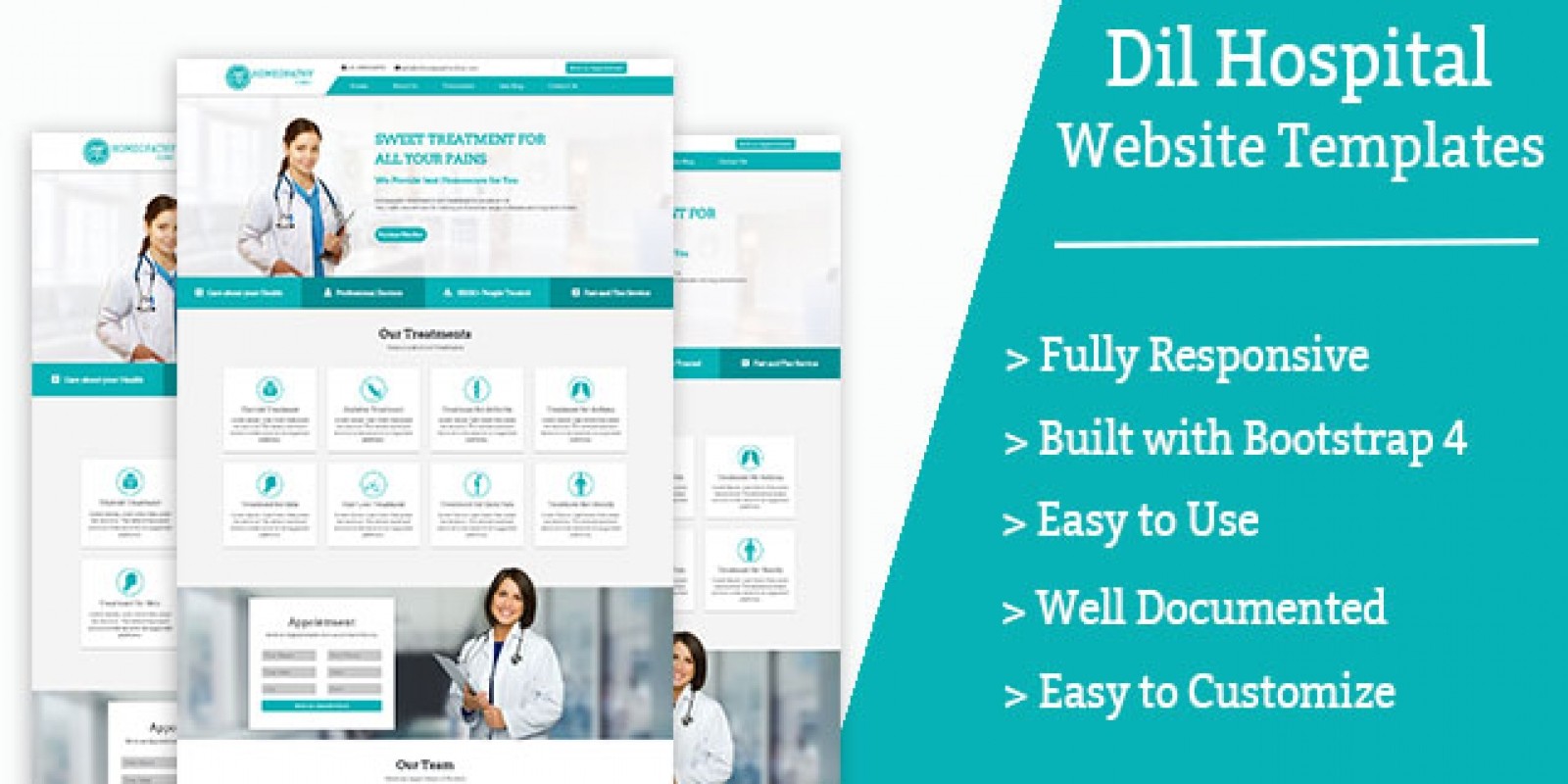 Dil Hospital Website Templates