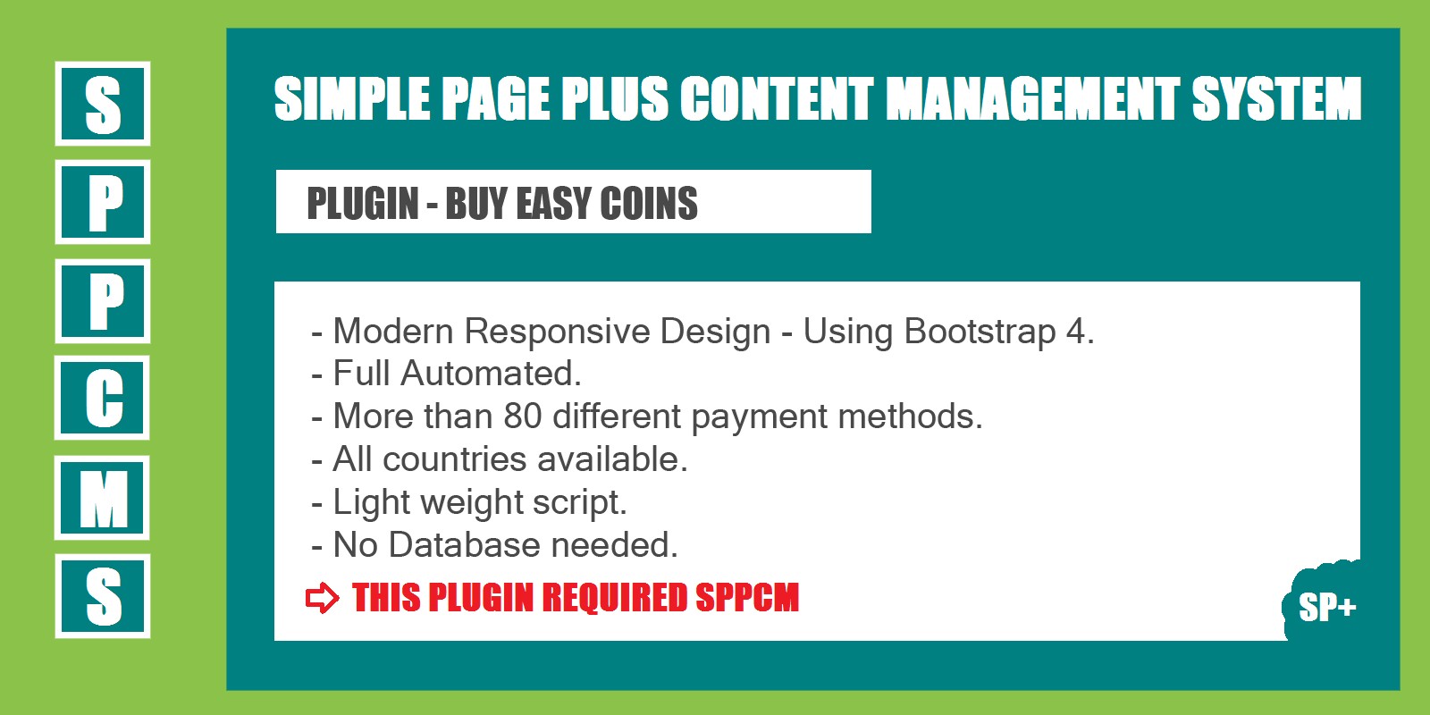 Buy Easy Coins - SPPCMS Plugin