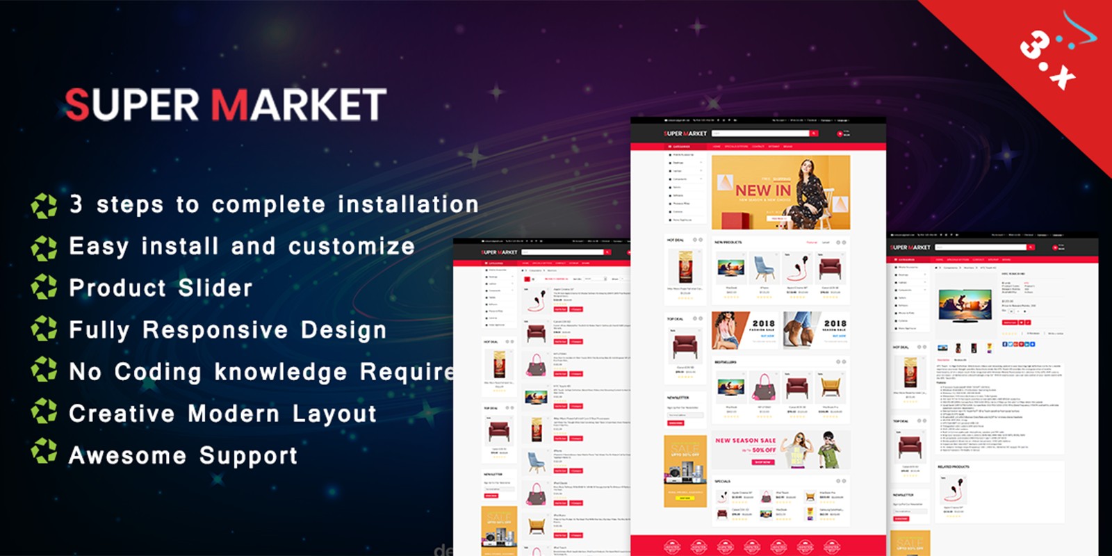 Super Market - multipurpose Opencart Template Super Market - Opencart Template