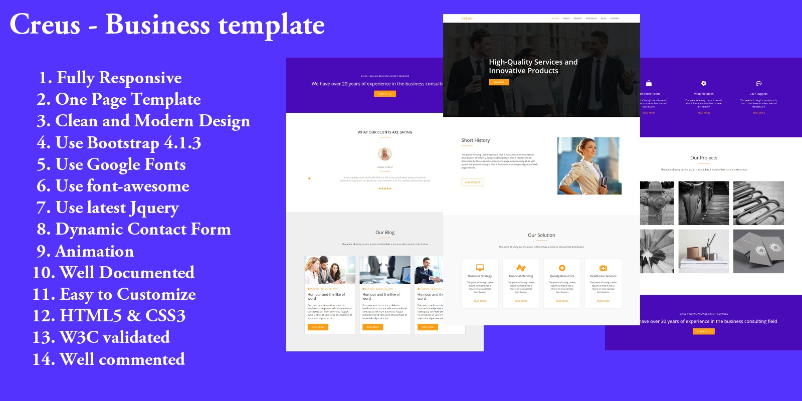 Creus - Business template