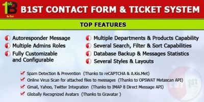 PHP Contact Form & Ticket Systerm