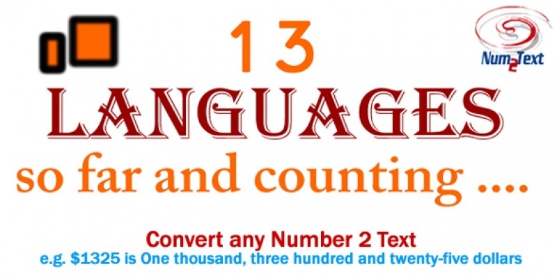 Num2Text Number to Text converter PHP Class 
