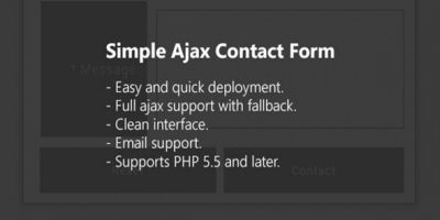 Simple Ajax Contact Form PHP Script