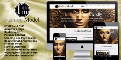 Fashion Model - Responsive OnePage HTML Template