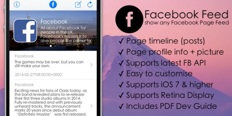 Facebook Feed iOS Source Code