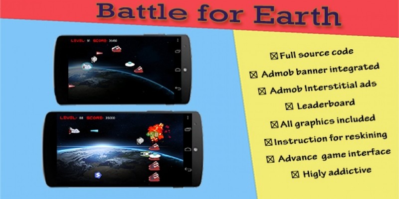 Battle for Earth - Android Game Source Code