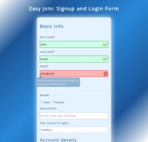 EasyJoin Responsive Signup and Login Form jQuery Screenshot 6