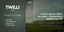 TWILLI Air - Minimalist OnePage HTML Template Screenshot 1