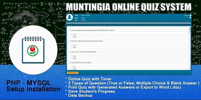 Muntingia Quiz System PHP Script