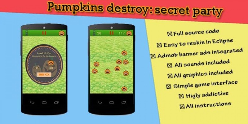 Pumpkins destroy - Android Game Source Code