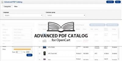 Advanced PDF Catalog for Opencart
