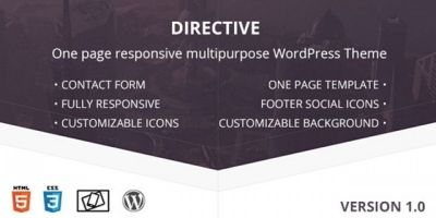Directive - One Page Responsive WordPress Theme